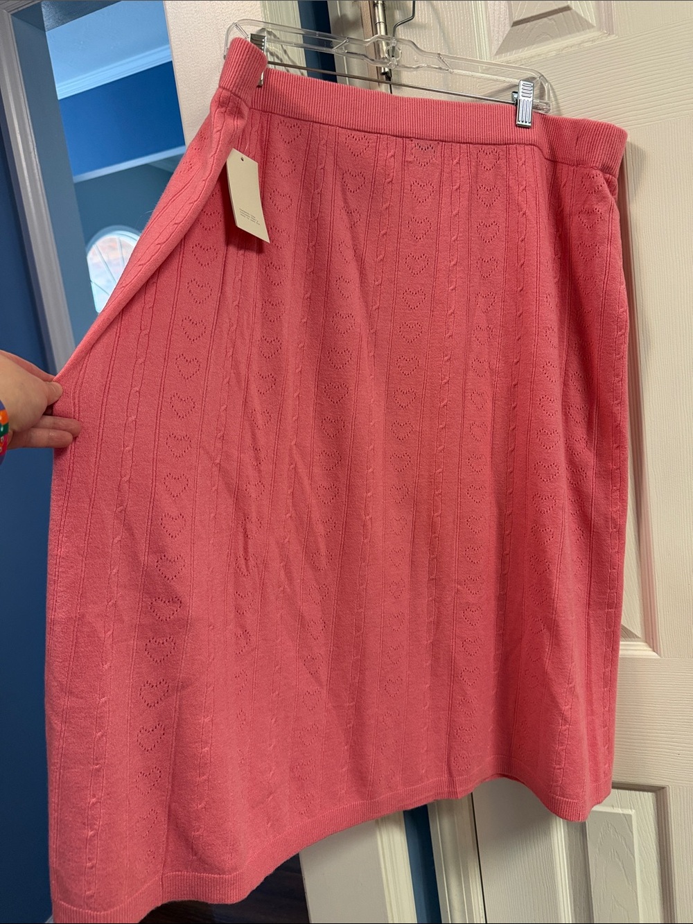 a new day Pink Knit A-Line Skirt
